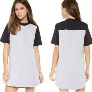 Finders Keepers Heavy Neoprene Grey Navy Dress Size Small